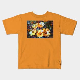 Yellow Daisy Flowers Kids T-Shirt